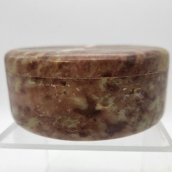 Vintage Merry Go Round Carousel Horse Soapstone Trinket Box Hand Painted India - Picture 4 of 5